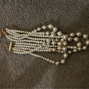 Elegant Pearl Multi-Strand Necklace
